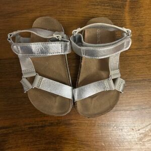Old Navy Silver Toddler Sandals with Adjustable Straps